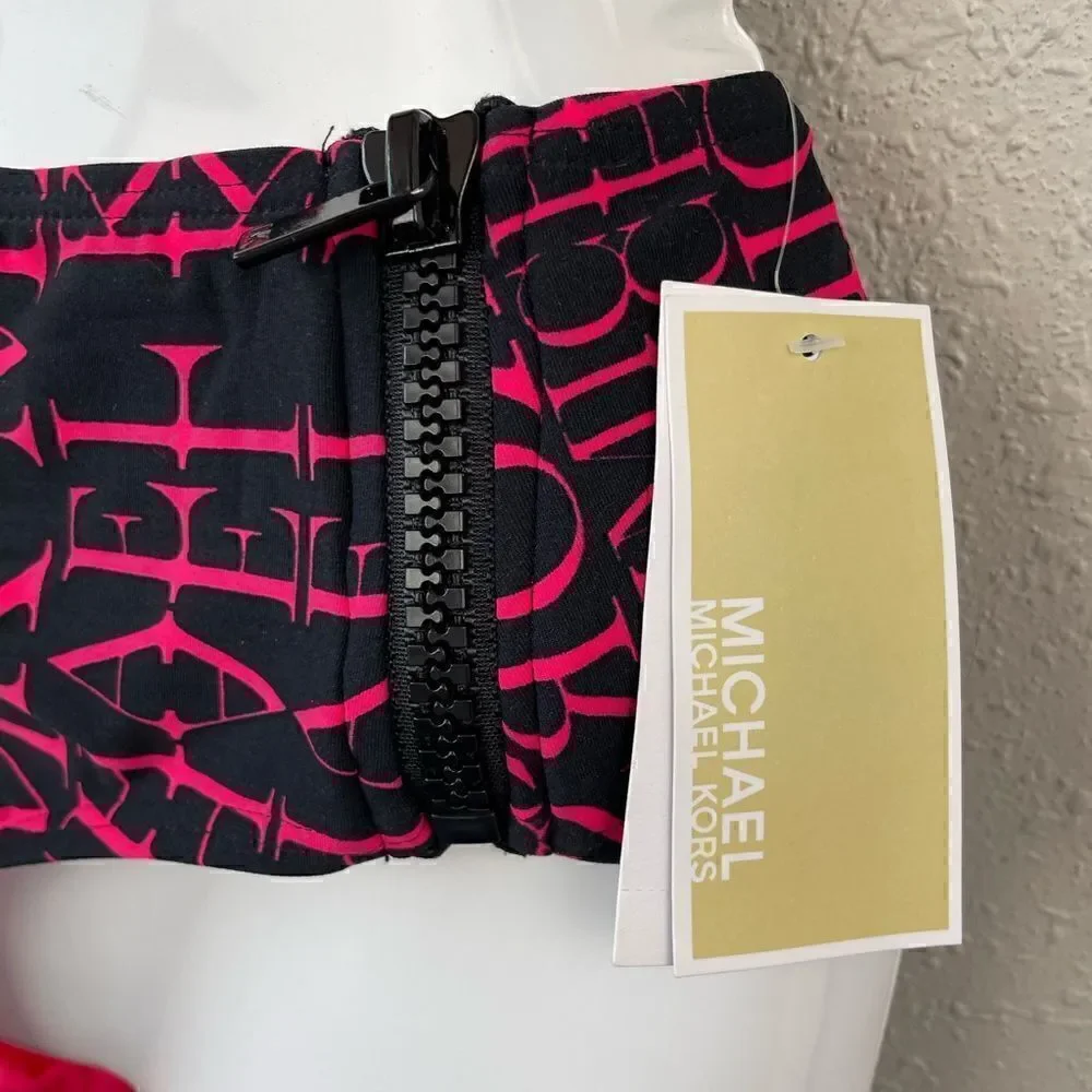 NWT MICHAEL Michael Kors Matching Bikini Top and Bottoms Size M